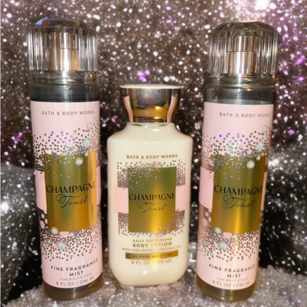 NEW Bath & Body Works Champagne Toast Moisturizer & Mist Set